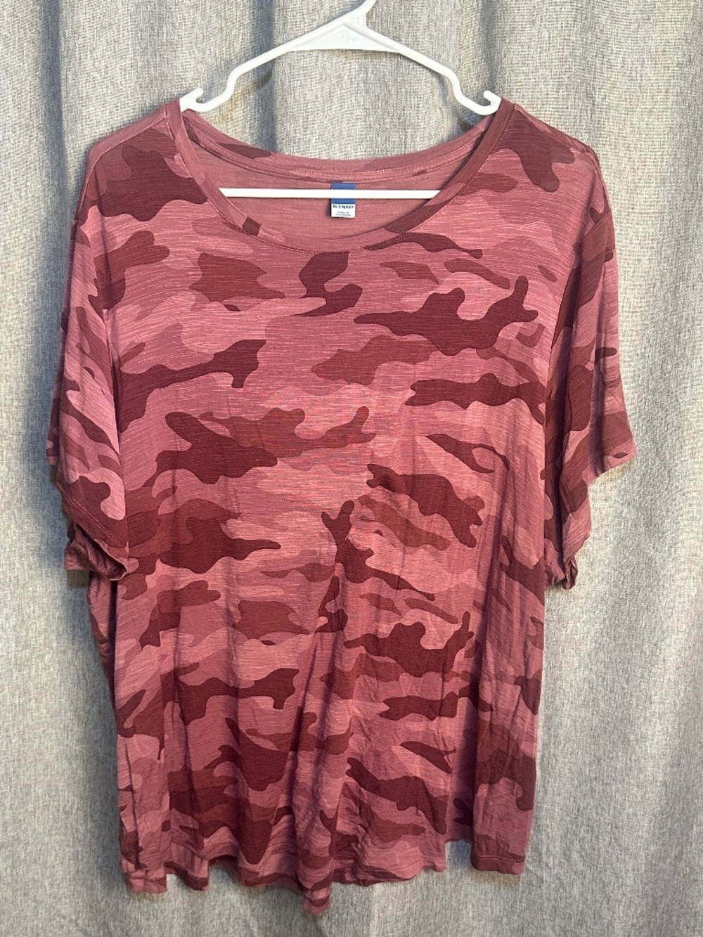 Old Navy Pink Camo Short Sleeve EveryWear Slub Tee - Size XXL